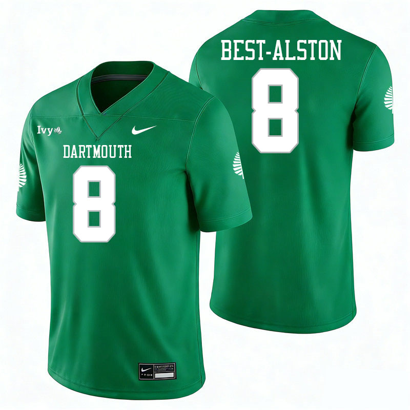 Dartmouth Big Green #8 Cameron Best-Alston College Football Jerseys,Uniforms Stitched-Green